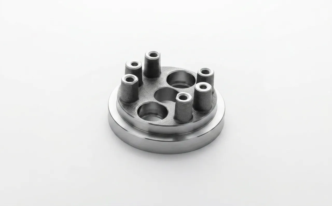 Tapped boss connecting flange