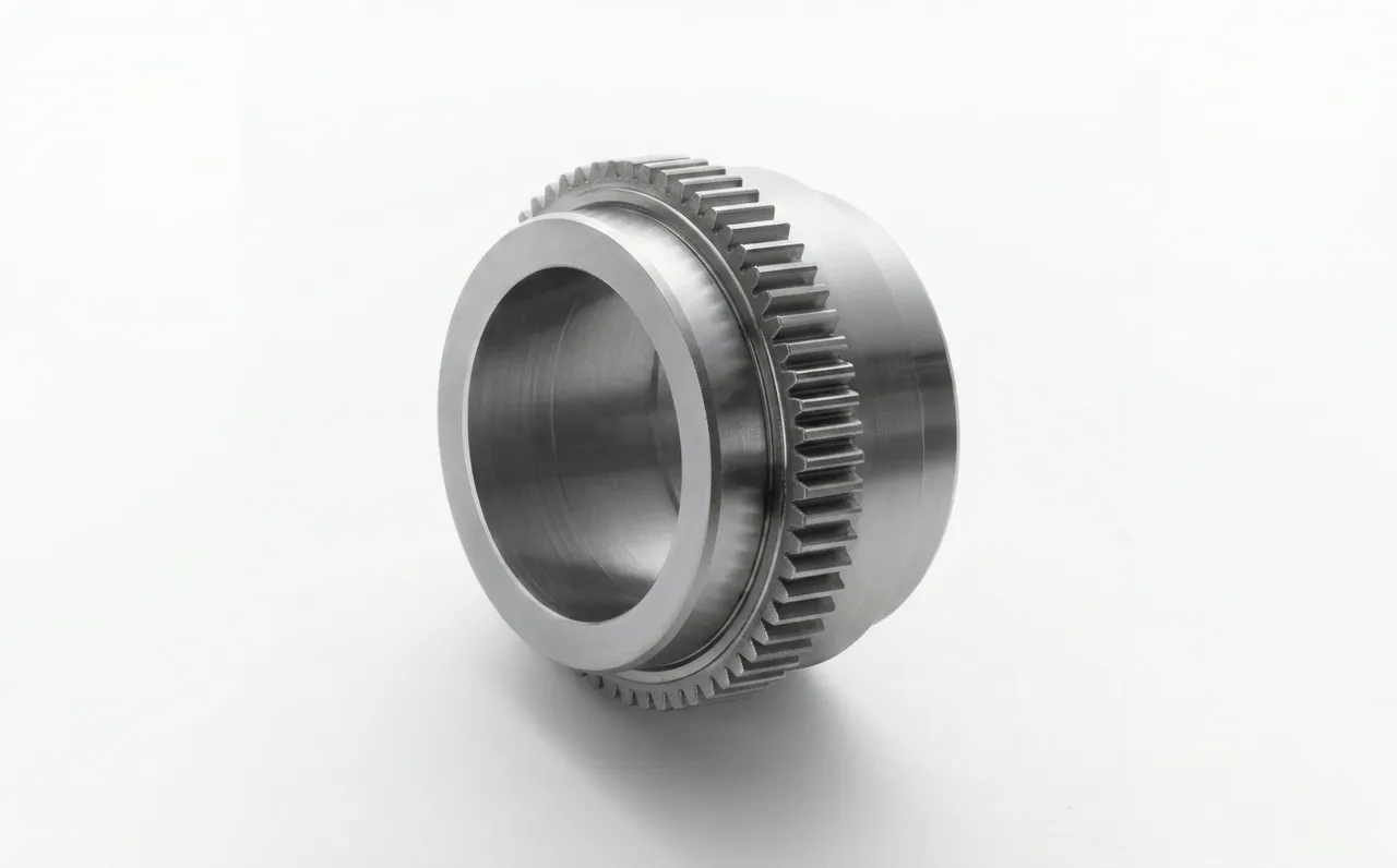 Short internal ring gear with end-face external teeth